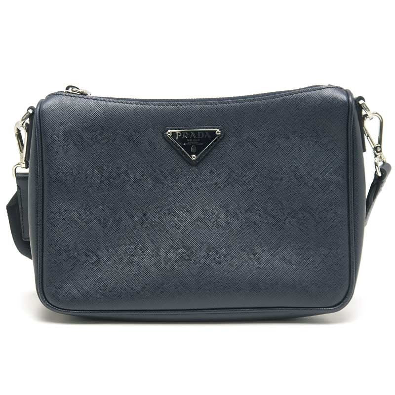 Prada Saffiano Shoulder Bag 2 Vh113 Navy