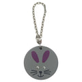 Hermes Rabbit Motif Bag Charm Leather Gray