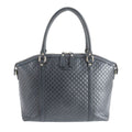 Gucci Micro Guccissima Leather Tote Shoulder Hand Black