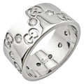 Gucci Icon Wide Ring 18k Gold 18k White Diamond