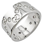 Gucci Icon Wide Ring 18k Gold 18k White Diamond