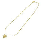 Christian Dior GP Rhinestone Logo Heart Necklace Gold — view 2