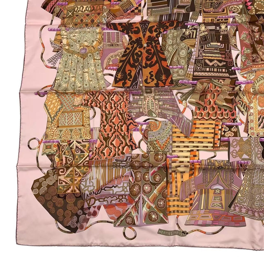 Hermes Scarf Carre 90 Voyage en Etoffes a Journey Through the World's Fabrics — view 5
