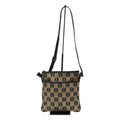 Loewe Anagram Canvas Shoulder Bag Beige Black