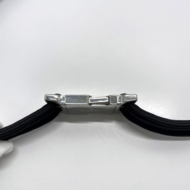 Gucci Wire Belt Black Silver Hardware 83 cm — view 6