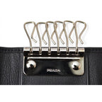 Prada Key Case Key Holder 6 Leather Nero Black Silver — view 4