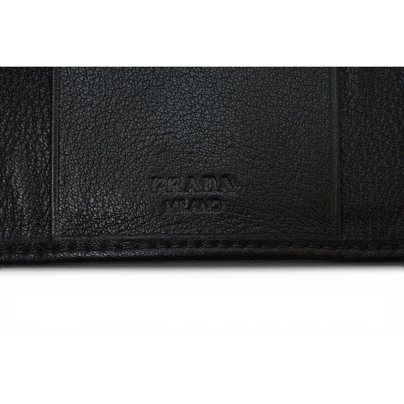 Prada Key Case Key Holder 6 Leather Nero Black Silver — view 7