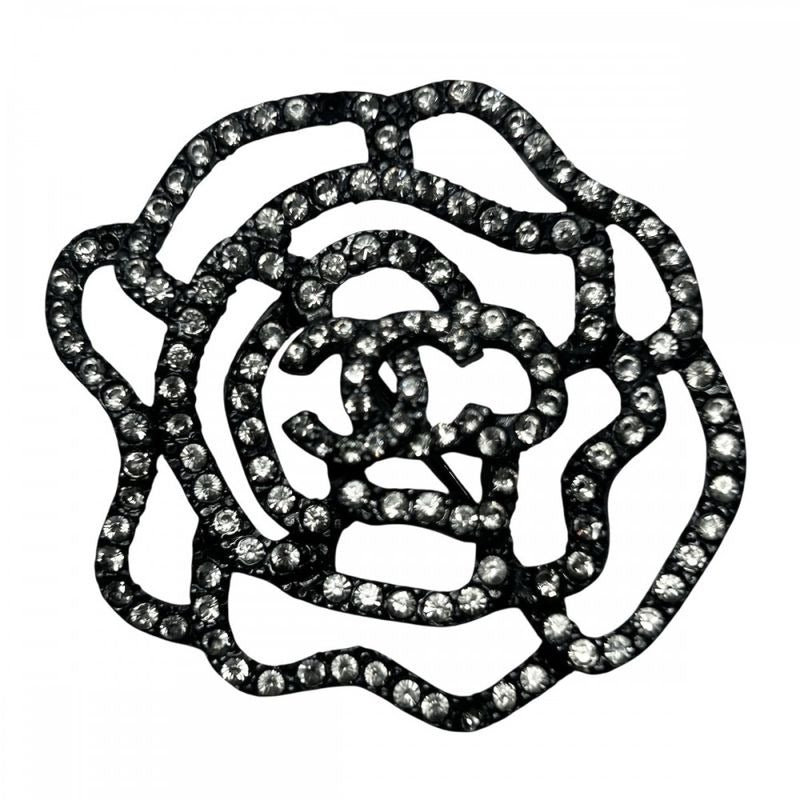 Chanel Brooch Rose Coco Mark Accessories Vintage Rhinestone