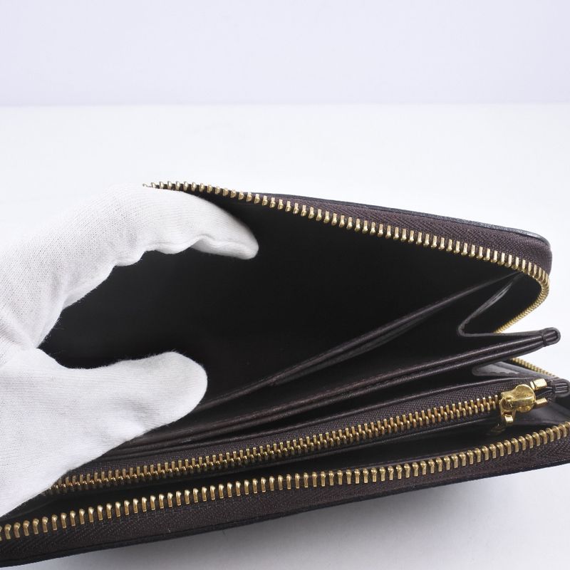 Louis Vuitton Zippy Wallet Round Zipper Monogram Vernis Amarante Wine — view 9