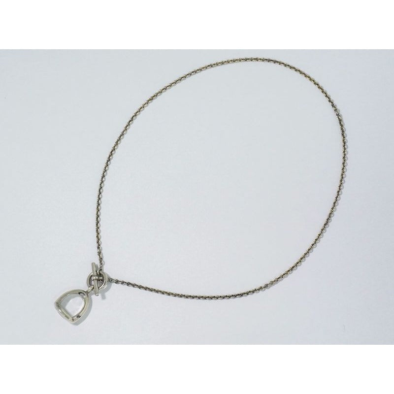 Hermes Amulet Necklace Pendant AG 925 Silver Accessories — view 2