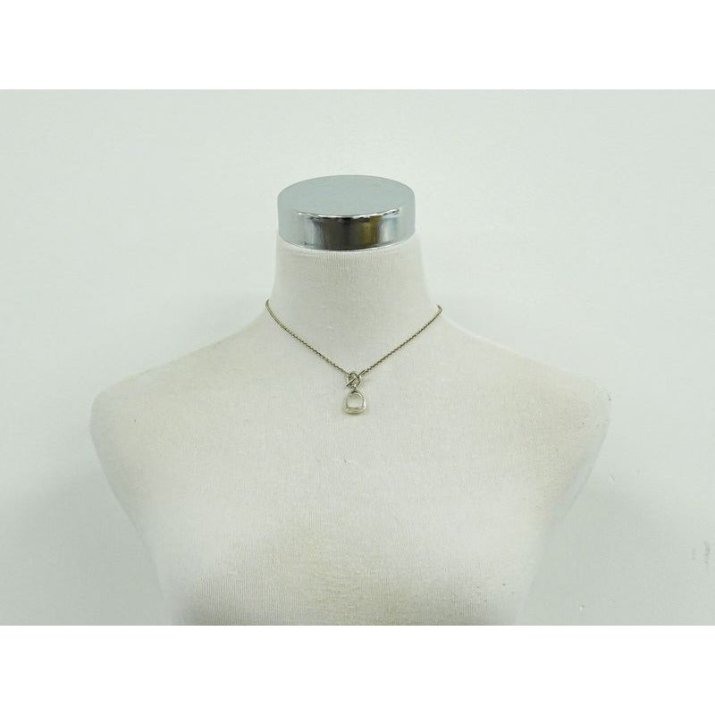 Hermes Amulet Necklace Pendant AG 925 Silver Accessories — view 6