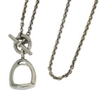 Hermes Amulet Necklace Pendant AG 925 Silver Accessories