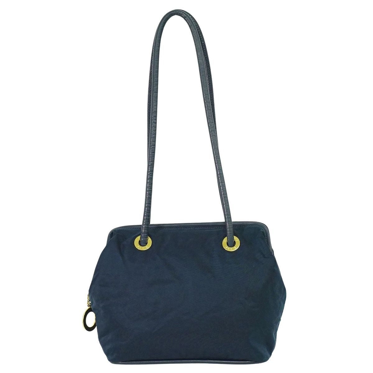 Celine Nylon Shoulder Bag Navy