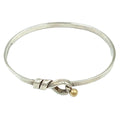 Tiffany & Co Hook Eye Yellow Gold Silver Bangle Bracelet