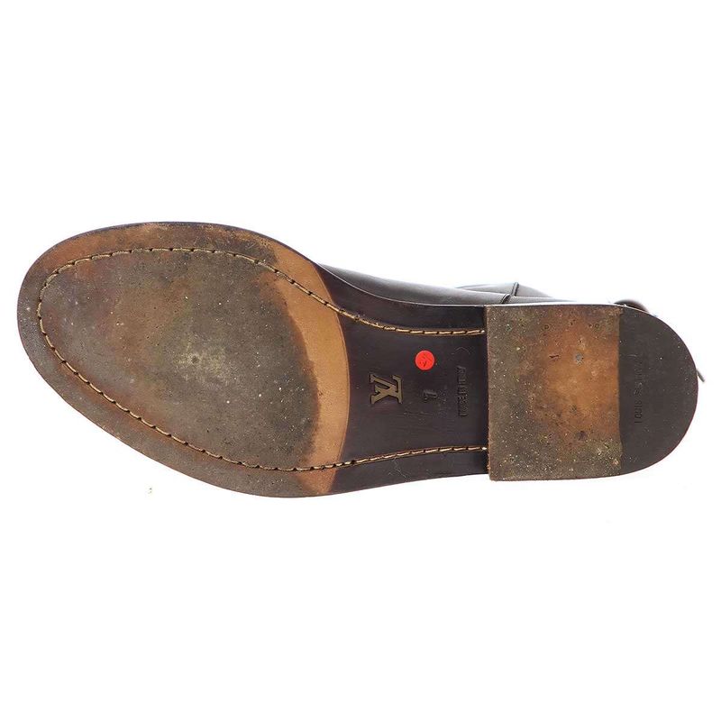 Louis Vuitton Heel Logo Leather Engineer Boots Go0032 Brown 7 — view 4