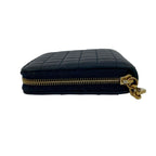 Celine CC Charm Compact Wallet Quilted Leather Round Zip Bifold — view 4