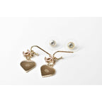 Chanel Swing Earrings CC Mark Heart Motif Pink — view 5