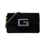 Gucci Square Black Velour Messenger