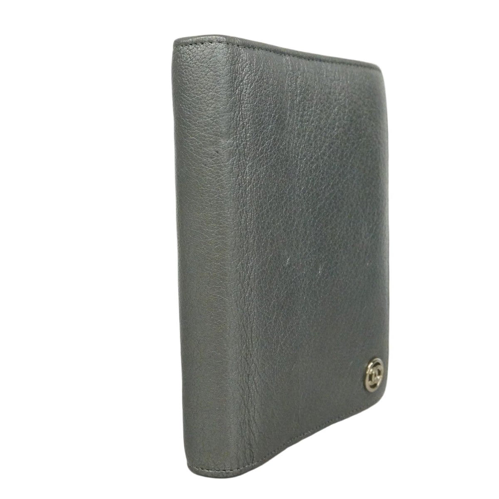 Chanel Notebook Cover Leather Gray Silver Agenda — view 2