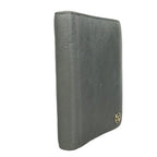 Chanel Notebook Cover Leather Gray Silver Agenda — view 2