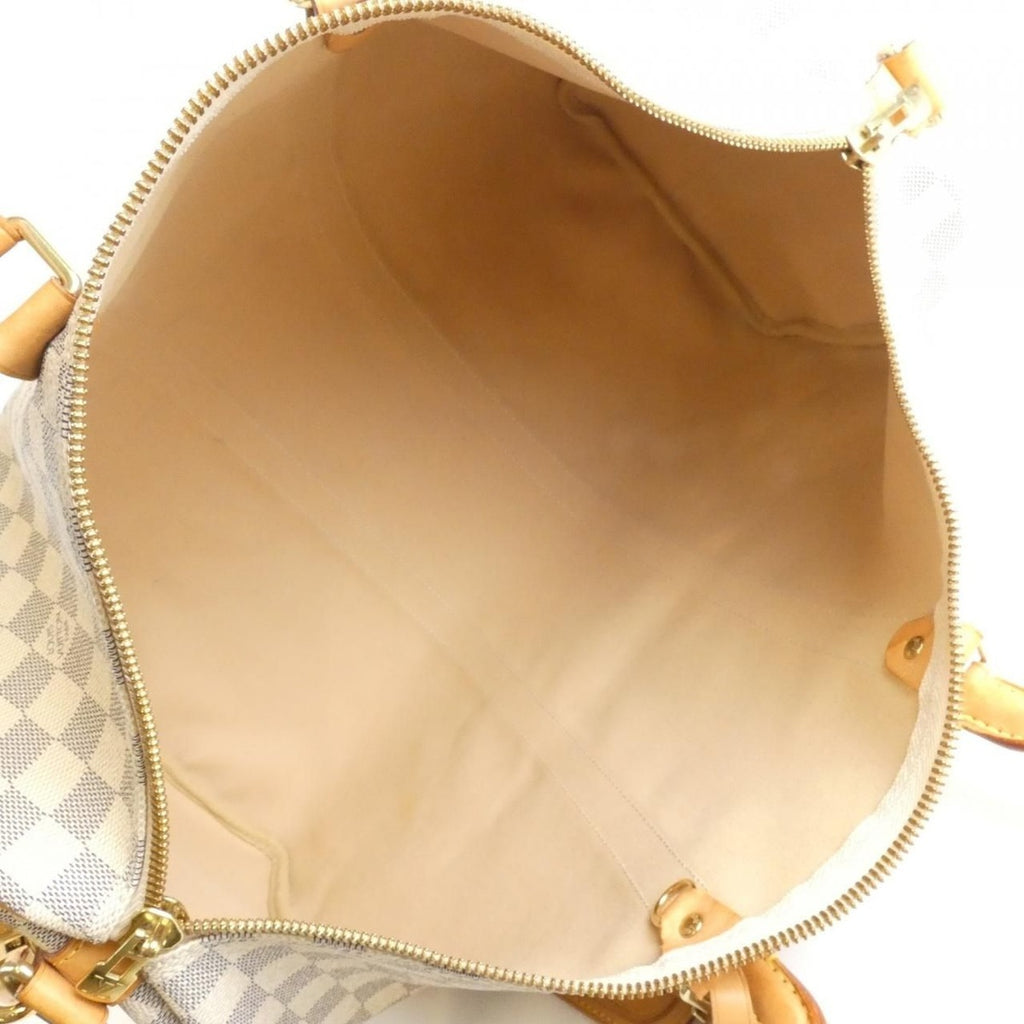 Louis Vuitton Damier Azur Keepall Bandouliere Boston Bag Gold — view 9