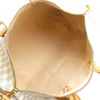 Louis Vuitton Damier Azur Keepall Bandouliere Boston Bag Gold — view 9