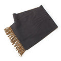 Hermes Cashmere H Logo Fringe Scarf Yellow Gray