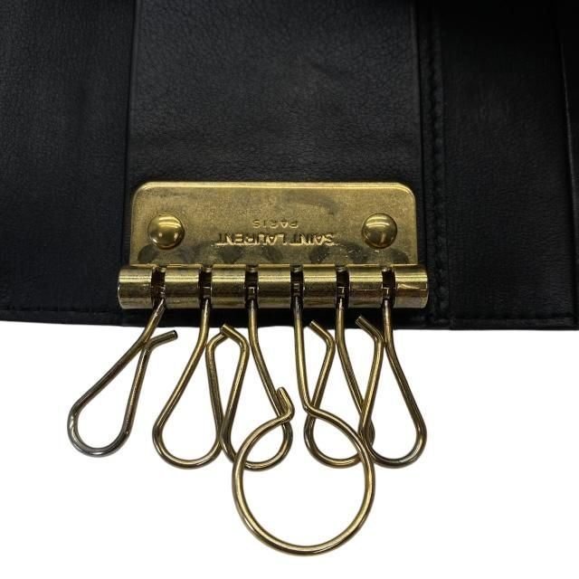 Saint Laurent Paris 6-stack Key Case Hook Compact Heart Motif Allover — view 7