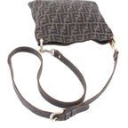 Fendi Zucca Leather Nylon Shoulder Bag Crossbody Messenger Business Tote — view 2