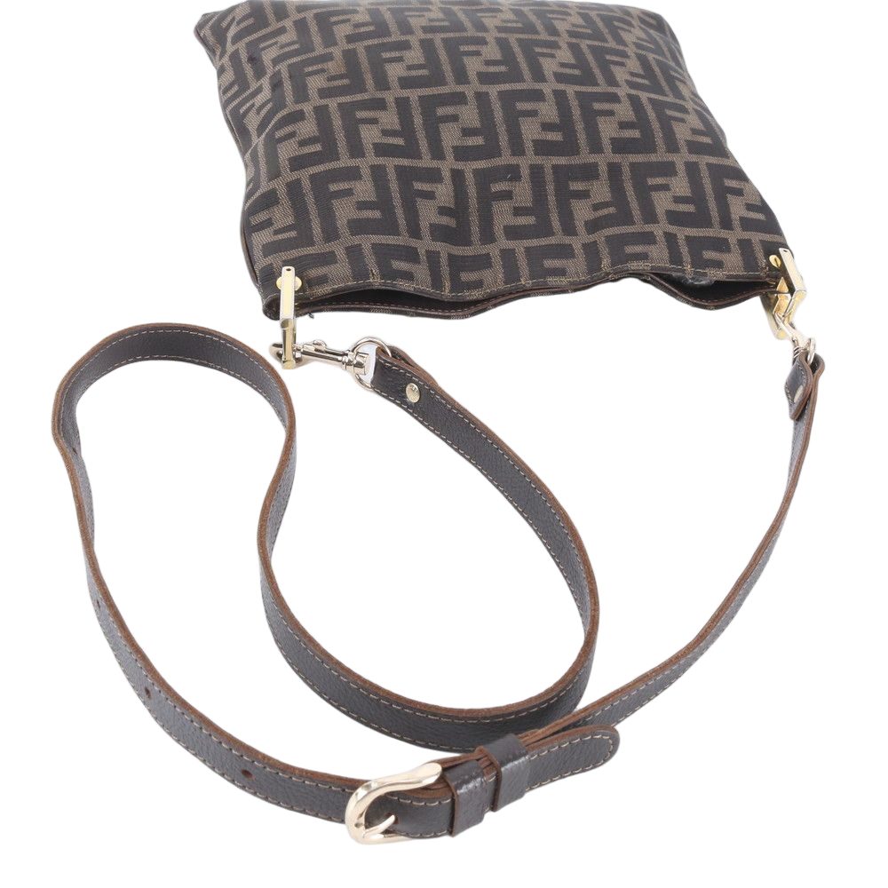 Fendi Zucca Leather Nylon Shoulder Bag Crossbody Messenger Business Tote — view 2