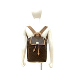 Celine Vintage Macadam Blason Pattern Ring Leather