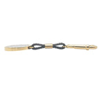 Gucci Vintage Key Holder Charm Leather Brown Gold Silver — view 8