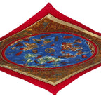 Hermes Scarf Pleated Silk World Map Red — view 4