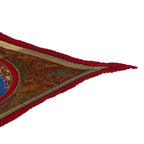 Hermes Scarf Pleated Silk World Map Red — view 5