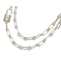 Hermes Alpha Kelly Long Silver Necklace