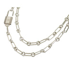 Hermes Alpha Kelly Long Silver Necklace