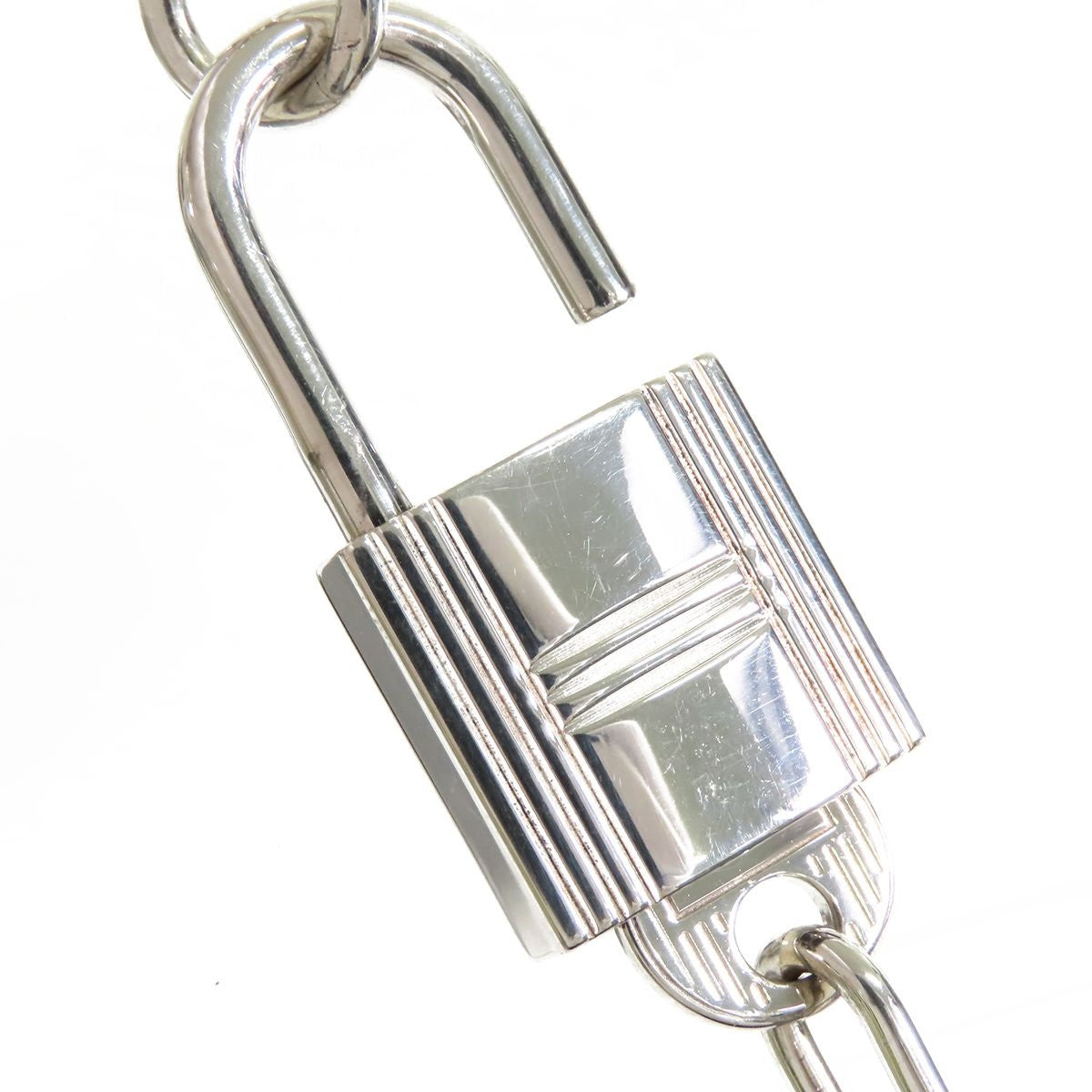 Hermes Alpha Kelly Long Silver Necklace — view 3