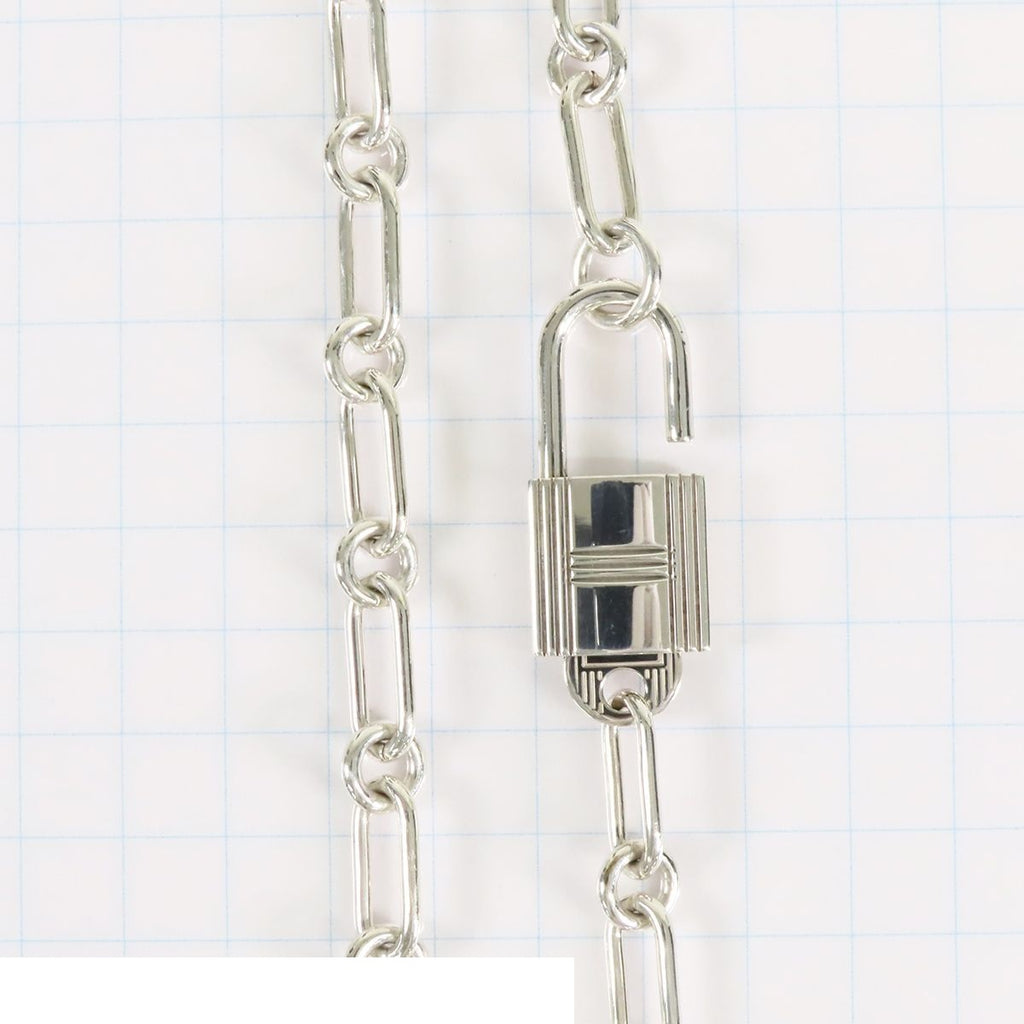 Hermes Alpha Kelly Long Silver Necklace — view 8
