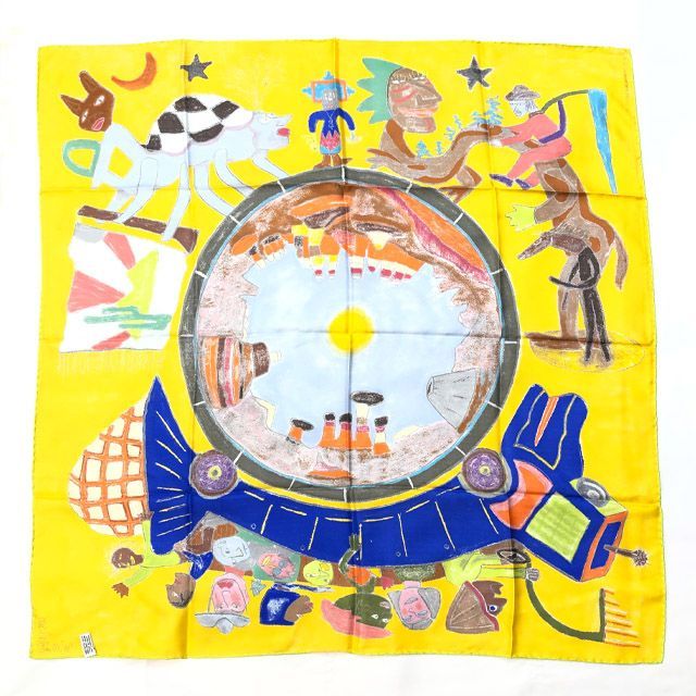 Louis Vuitton Large Scarf William Wilson Silk Yellow Lime — view 2