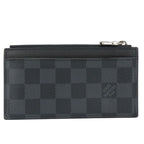 Louis Vuitton Card Case Coin Holder Damier Graphite Black Gray