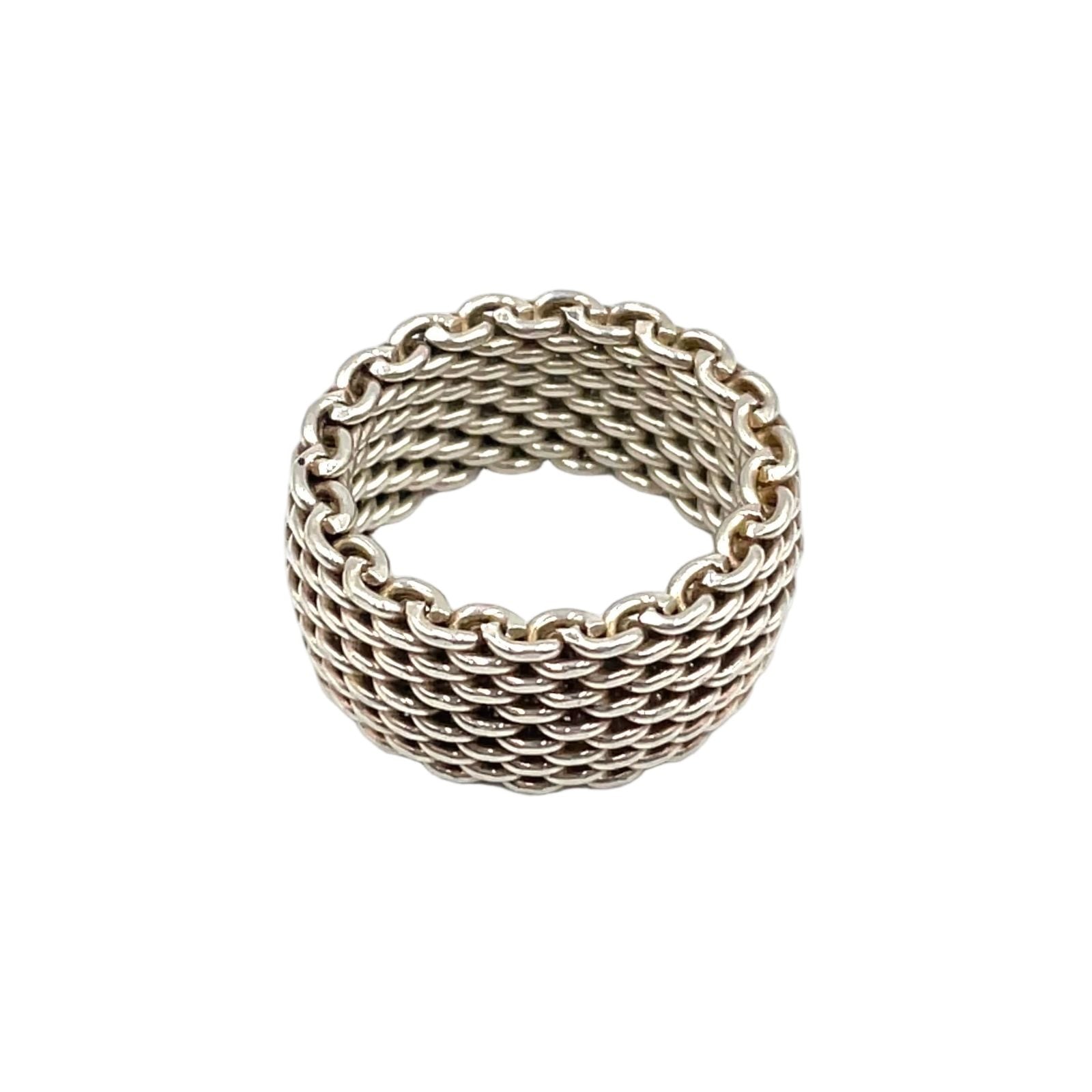 Tiffany & Co Somerset Mesh Silver Ring