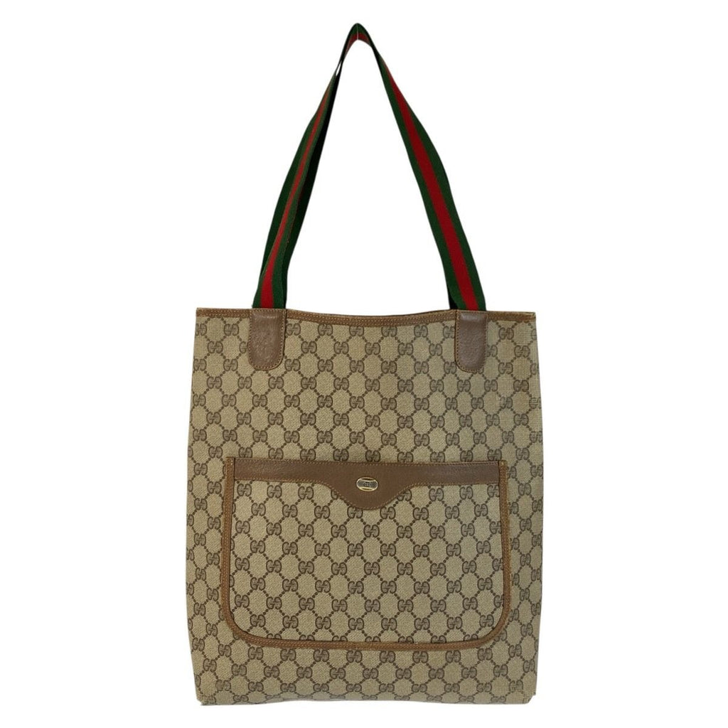 Gucci Vintage Sherry Canvas Brown Beige