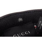 Gucci GG Marmont Lambskin Gloves Size 7 1/2 Black Aw1911 — view 6