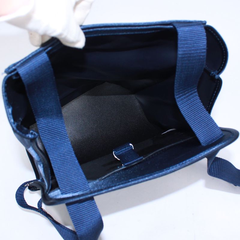 Hermes Sherpa Journey To The Stars Exhibition Backpack Nylon Blue — view 7
