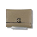Loewe Anagram Trifold Wallet Pebble Grain Calf Sand Beige — view 2