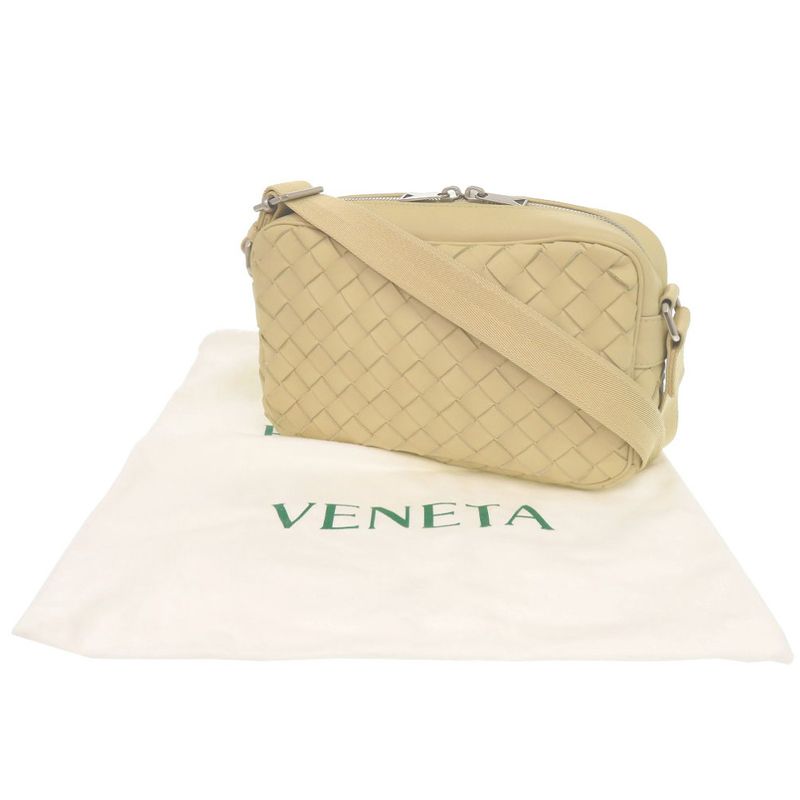 Bottega Veneta Intrecciato Leather Beige Shoulder Bag 1343 — view 2