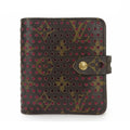 Louis Vuitton Bifold Wallet Monogram Perfo Fuchsia Brown Gold Hardware