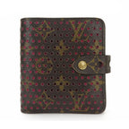 Louis Vuitton Bifold Wallet Monogram Perfo Fuchsia Brown Gold Hardware
