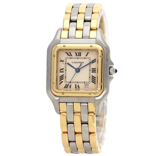 Cartier Panthere MM 3 Row Watch SS Yellow Gold Boys