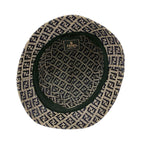 Fendi Zucchino Logo Pattern Cotton Polyester Bucket Hat Navy Gray — view 6